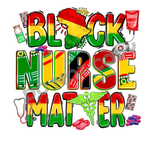 Black Nurse Matter -DTF Transfer - Picasso Print