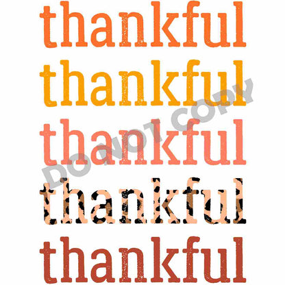 Thanksgiving Thankful -DTF Transfer