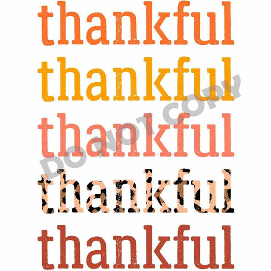 Thanksgiving Thankful -DTF Transfer - Picasso Print