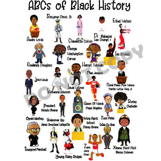 JUNETEENTH ABC's Of Black History - Picasso Print