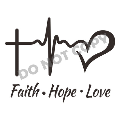 Faith Hope Love -DTF Transfer