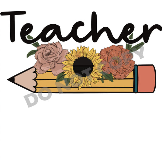 Teacher Pencil -DTF Transfer - Picasso Print