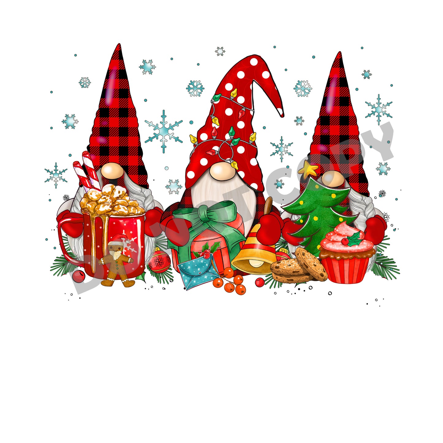 Christmas Gnomes -DTF Transfer