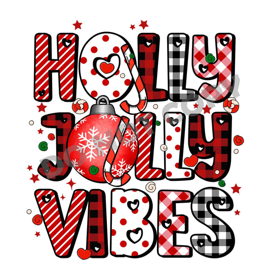 Holly Jolly Vibes -DTF Transfer - Picasso Print