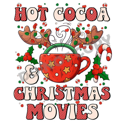 Hot Cocoa & Christmas Movies -DTF Transfer - Picasso Print