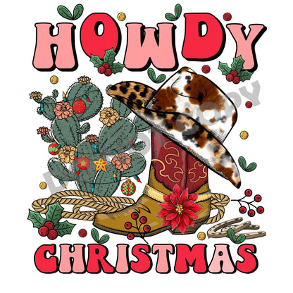 Christmas Howdy -DTF Transfer - Picasso Print