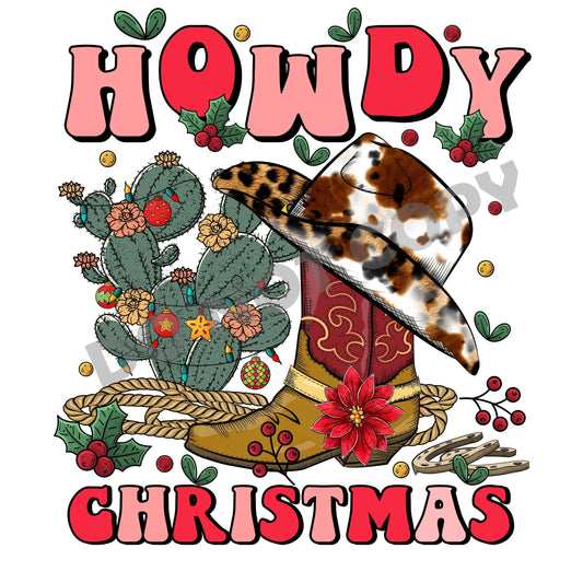 Christmas Howdy -DTF Transfer - Picasso Print