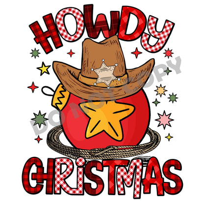 Christmas Howdy -DTF Transfer - Picasso Print