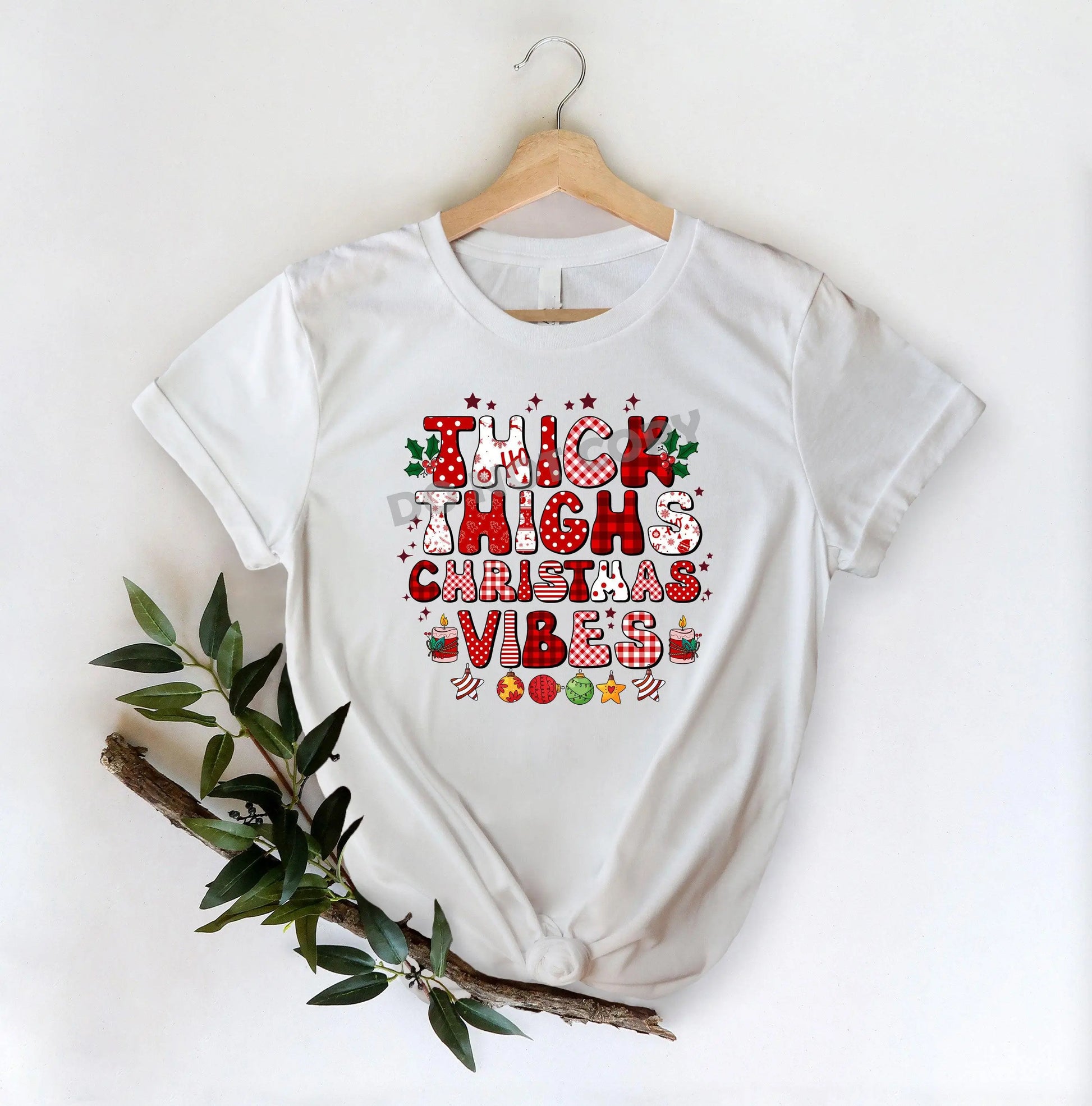 Thick Thighs Christmas Vibes -DTF Transfer - Picasso Print