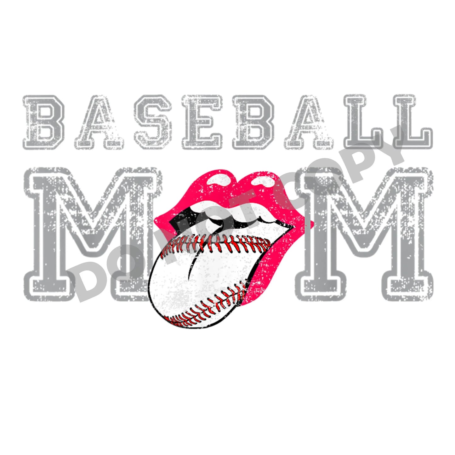 Baseball Mom Lip -DTF Transfer - Picasso Print