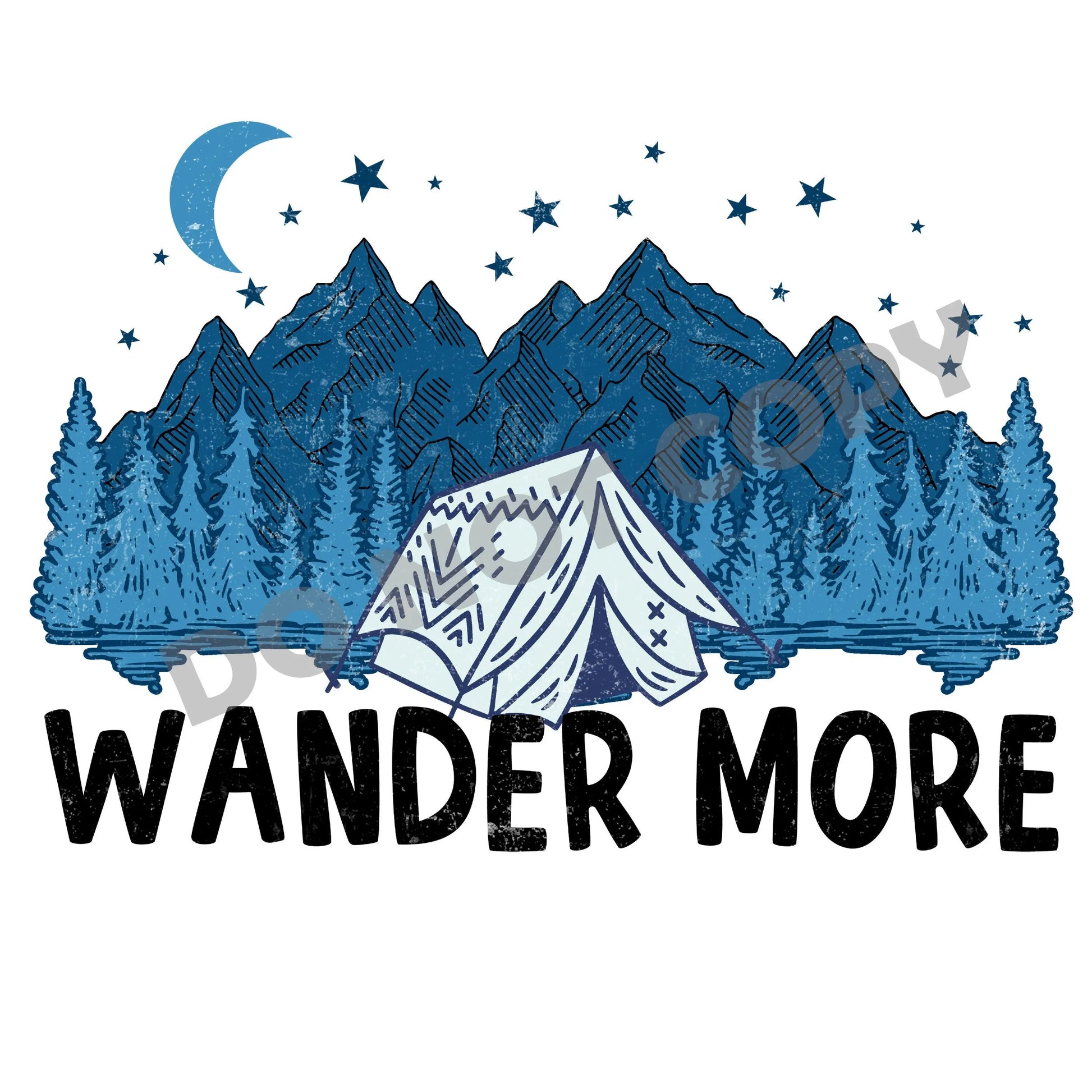 Wander More - DTF Transfer - Picasso Print