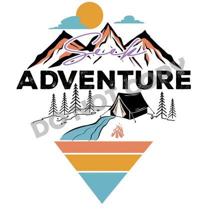 Adventure Mountains - DTF Transfer - Picasso Print