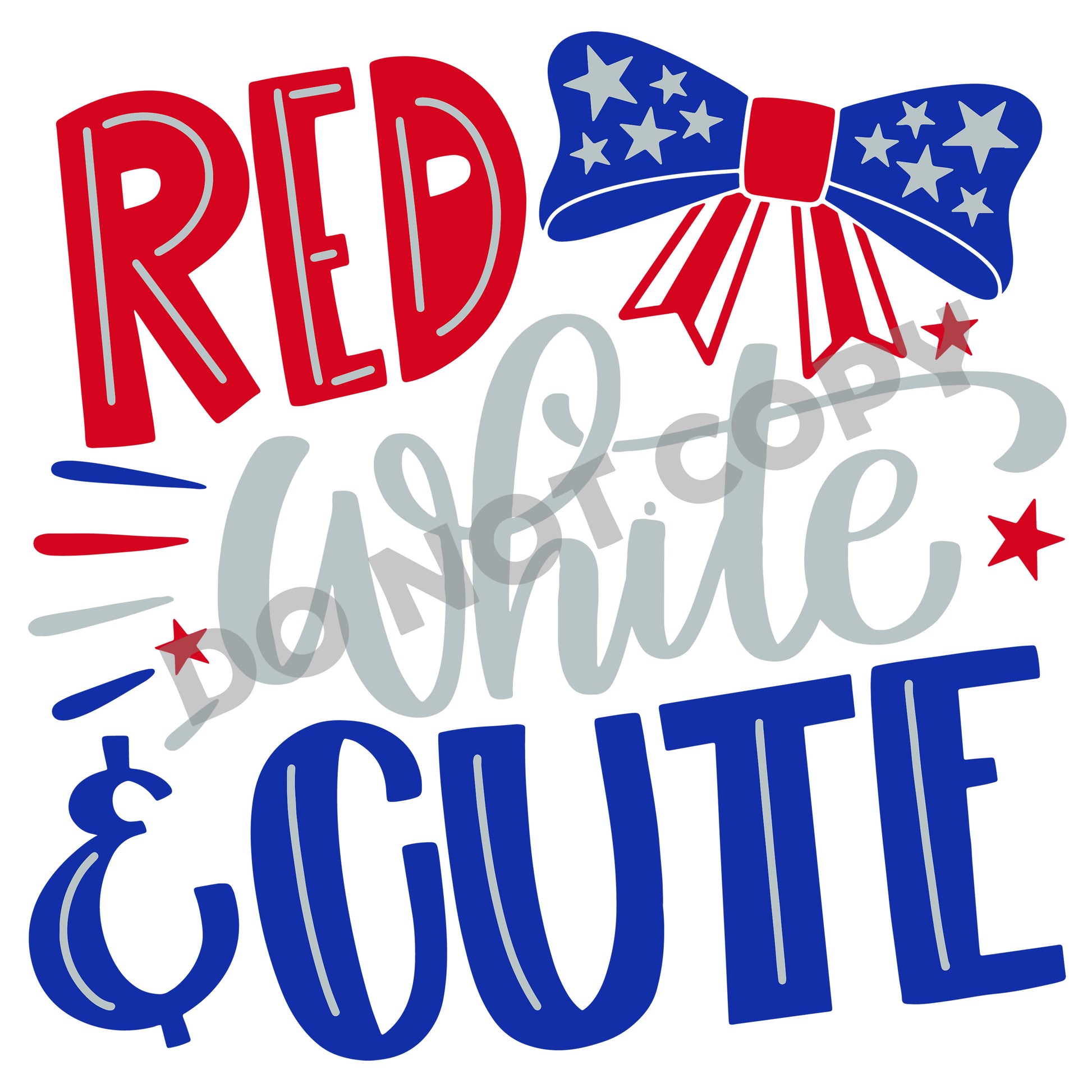 Red White Cute -DTF Transfer - Picasso Print