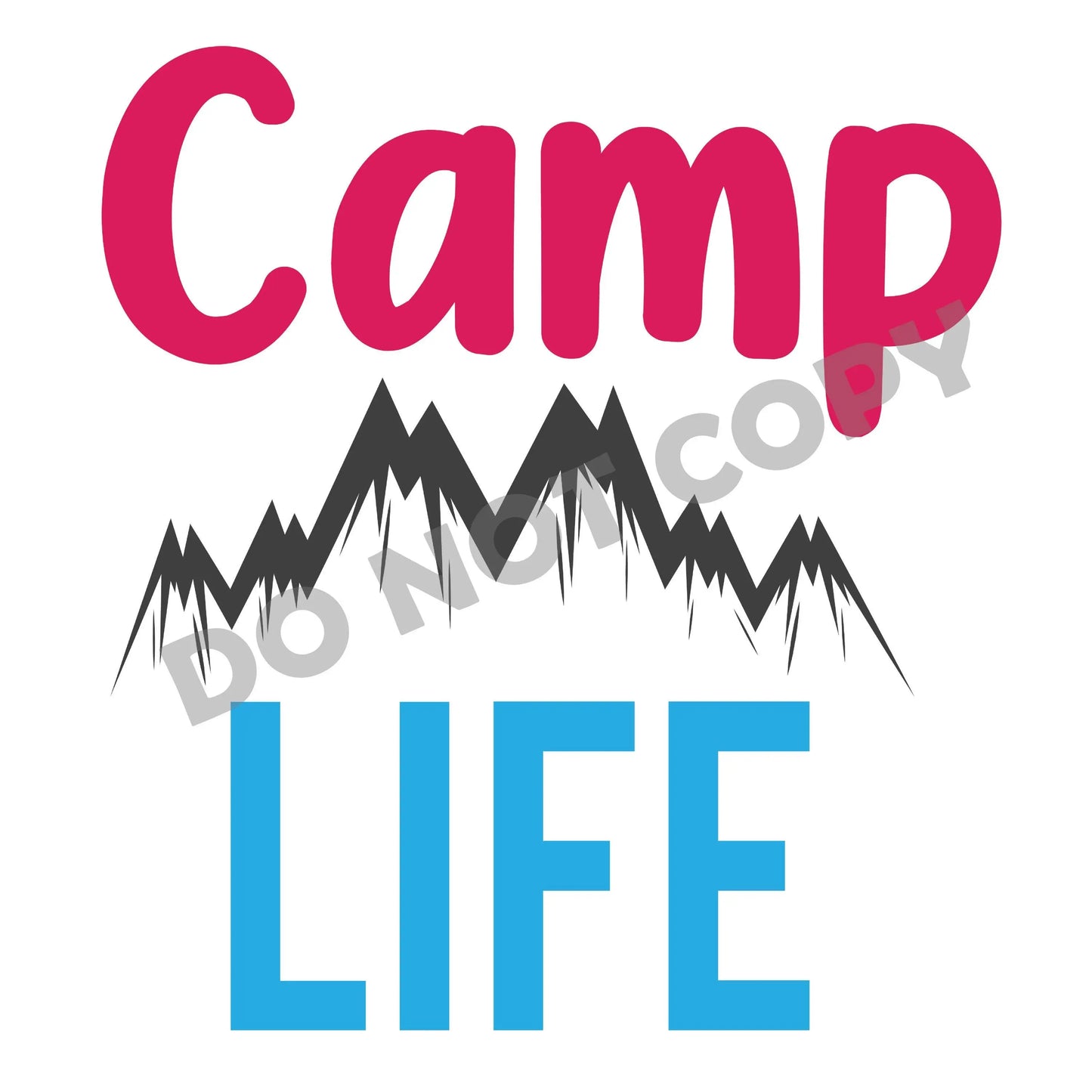 Camp Life Mountain - DTF Transfer - Picasso Print