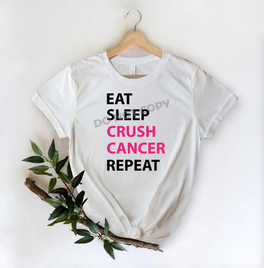 Eat Sleep Crush Cancer Repeat - DTF Transfer - Picasso Print