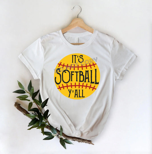 It's Softball Y'all -DTF Transfer - Picasso Print