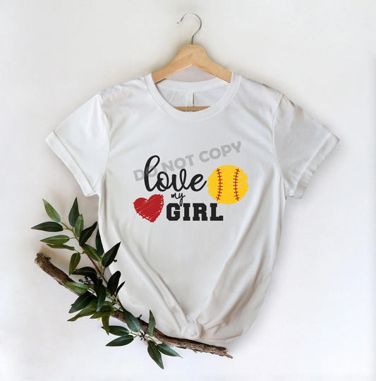 I Love My Softball Girl - DFT Transfer - Picasso Print