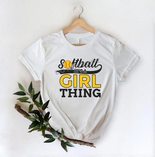 Softball It's A Girl Thing -DTF Transfer - Picasso Print