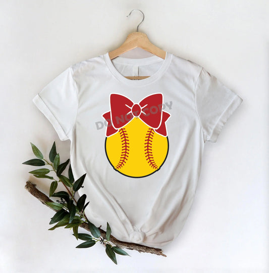 Ribbon Softball -DTF Transfer - Picasso Print