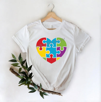 Autism Heart Puzzle - DTF Transfer - Picasso Print